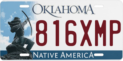 OK license plate 816XMP