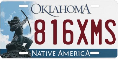 OK license plate 816XMS