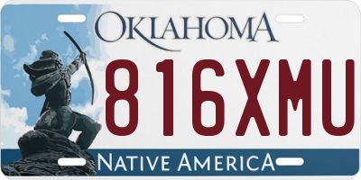 OK license plate 816XMU