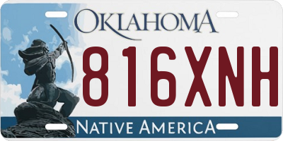 OK license plate 816XNH