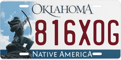 OK license plate 816XOG