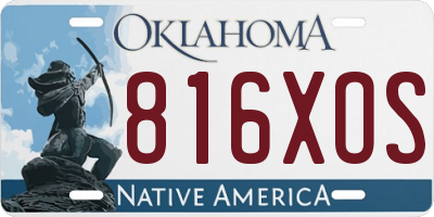 OK license plate 816XOS