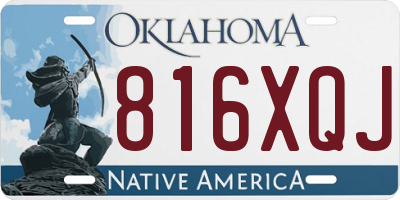 OK license plate 816XQJ