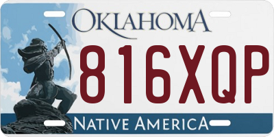 OK license plate 816XQP