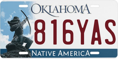 OK license plate 816YAS