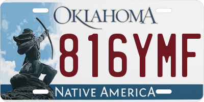 OK license plate 816YMF