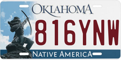 OK license plate 816YNW