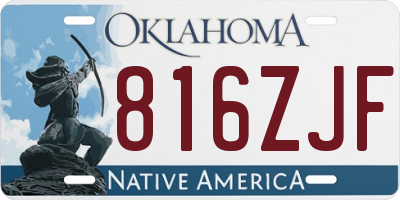 OK license plate 816ZJF