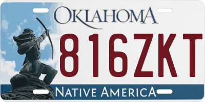 OK license plate 816ZKT