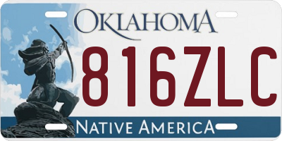 OK license plate 816ZLC