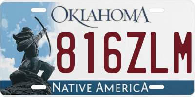 OK license plate 816ZLM