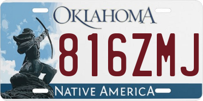 OK license plate 816ZMJ