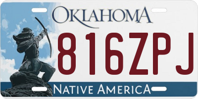 OK license plate 816ZPJ