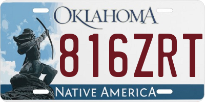 OK license plate 816ZRT