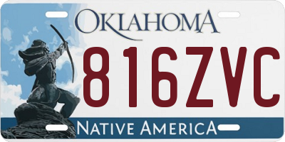 OK license plate 816ZVC