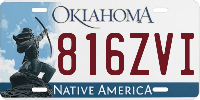 OK license plate 816ZVI