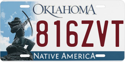 OK license plate 816ZVT