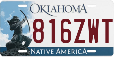 OK license plate 816ZWT