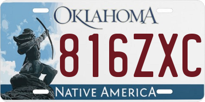 OK license plate 816ZXC