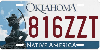 OK license plate 816ZZT