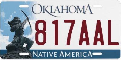 OK license plate 817AAL