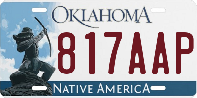 OK license plate 817AAP