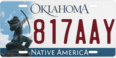 OK license plate 817AAY