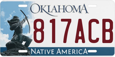 OK license plate 817ACB