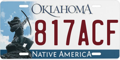 OK license plate 817ACF