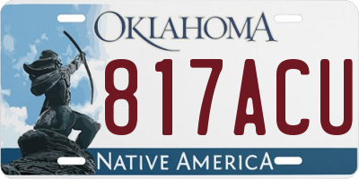 OK license plate 817ACU