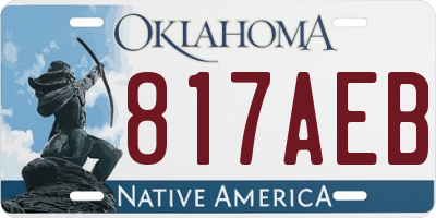 OK license plate 817AEB