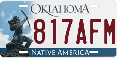 OK license plate 817AFM
