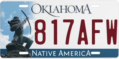 OK license plate 817AFW
