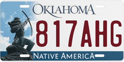OK license plate 817AHG
