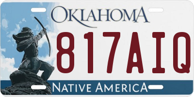 OK license plate 817AIQ