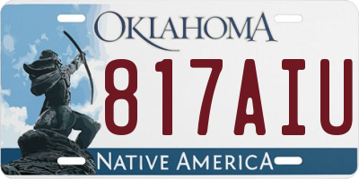OK license plate 817AIU