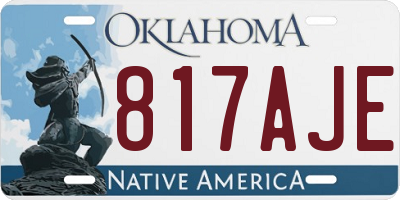 OK license plate 817AJE