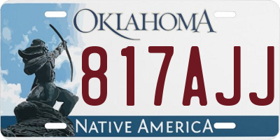 OK license plate 817AJJ