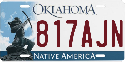 OK license plate 817AJN