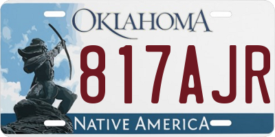 OK license plate 817AJR