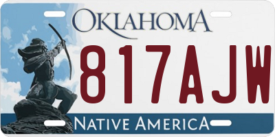 OK license plate 817AJW