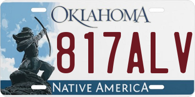 OK license plate 817ALV