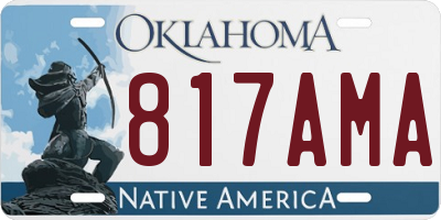 OK license plate 817AMA