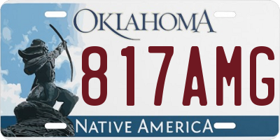 OK license plate 817AMG