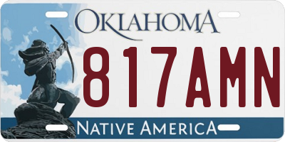OK license plate 817AMN