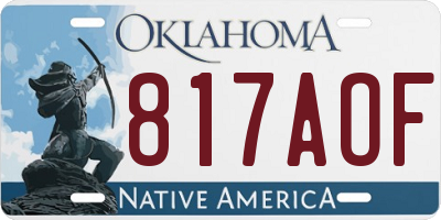 OK license plate 817AOF