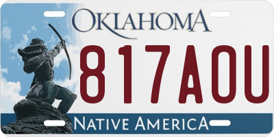 OK license plate 817AOU