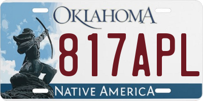 OK license plate 817APL