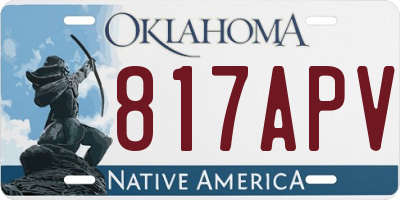 OK license plate 817APV