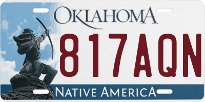 OK license plate 817AQN